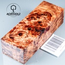 Pappel Maserholz | Stabilisiertes Griffholz 120x40x30 Messergriff ACRYHOLZ 2760