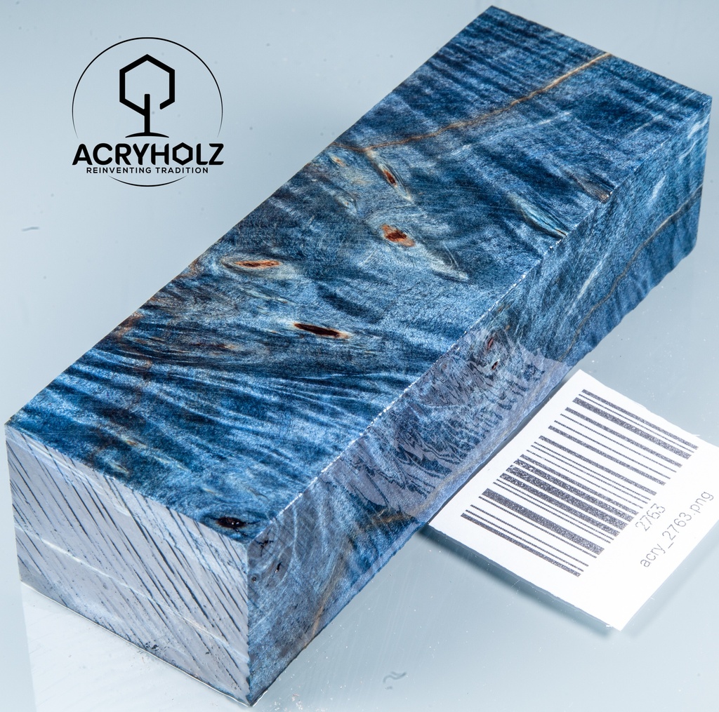 Kastanie Maserholz | Stabilisiertes Griffholz 120x40x30 Messergriff ACRYHOLZ 2763