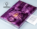 Kastanie Maser stabilisiert | 120x40x10 | acryholz | schalenpaar 2815