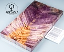 Eschenahorn Maser stabilisiert | acryholz | 140x40x10 | Griffschalenpaar 2835