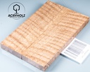 Walnuss Griffschalen geriegelt stabilisiert | 130x40x30 | acryholz | 2836