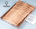 Walnuss Griffschalen geriegelt stabilisiert | 130x40x10 | acryholz | 2837
