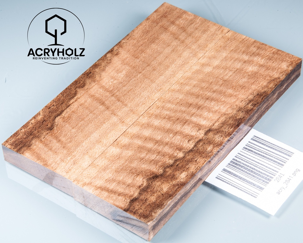 Walnuss Griffschalen geriegelt stabilisiert | 130x40x10 | acryholz | 2841
