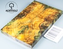 Kastanie Griffschalen stabilisiert | 130x40x10| ACRYHOLZ | Messer | Griffholz 2874