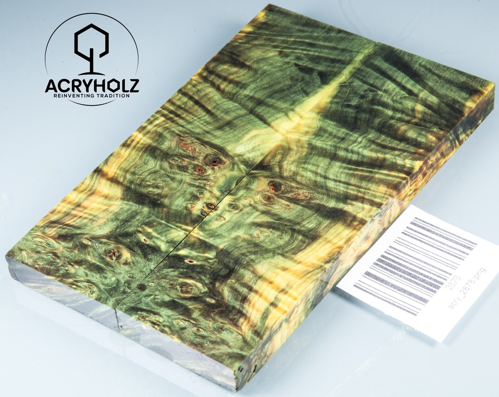 Kastanie Griffschalen stabilisiert | 140x40x10| ACRYHOLZ | Messer | Griffholz 2878