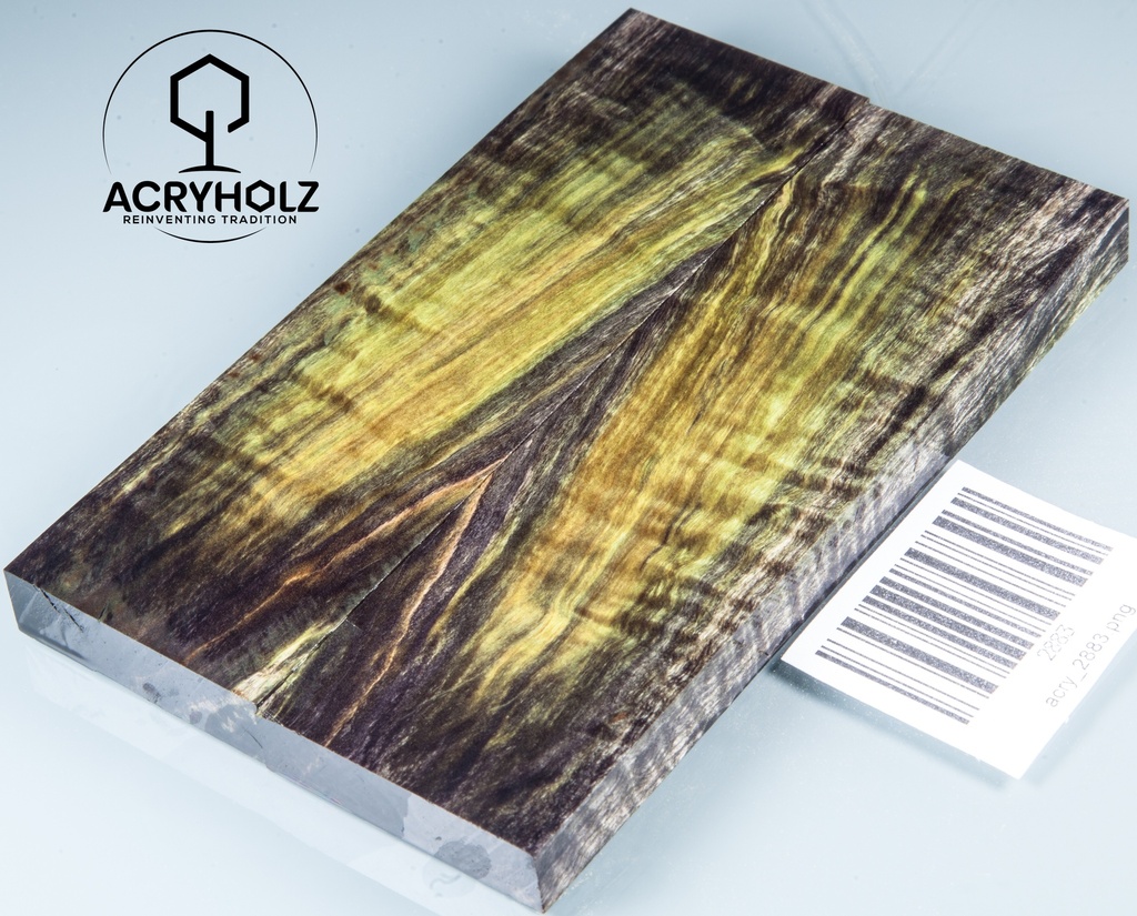 Kastanie Griffschalen stabilisiert | 130x40x10| ACRYHOLZ | Messer | Griffholz 2883