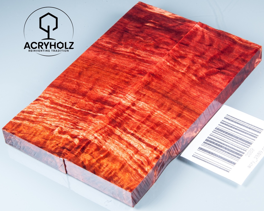 Kastanie Griffschalen stabilisiert | 120x40x10| ACRYHOLZ | Messer | Griffholz 2889