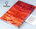 Kastanie Griffschalen stabilisiert | 120x40x10| ACRYHOLZ | Messer | Griffholz 2891