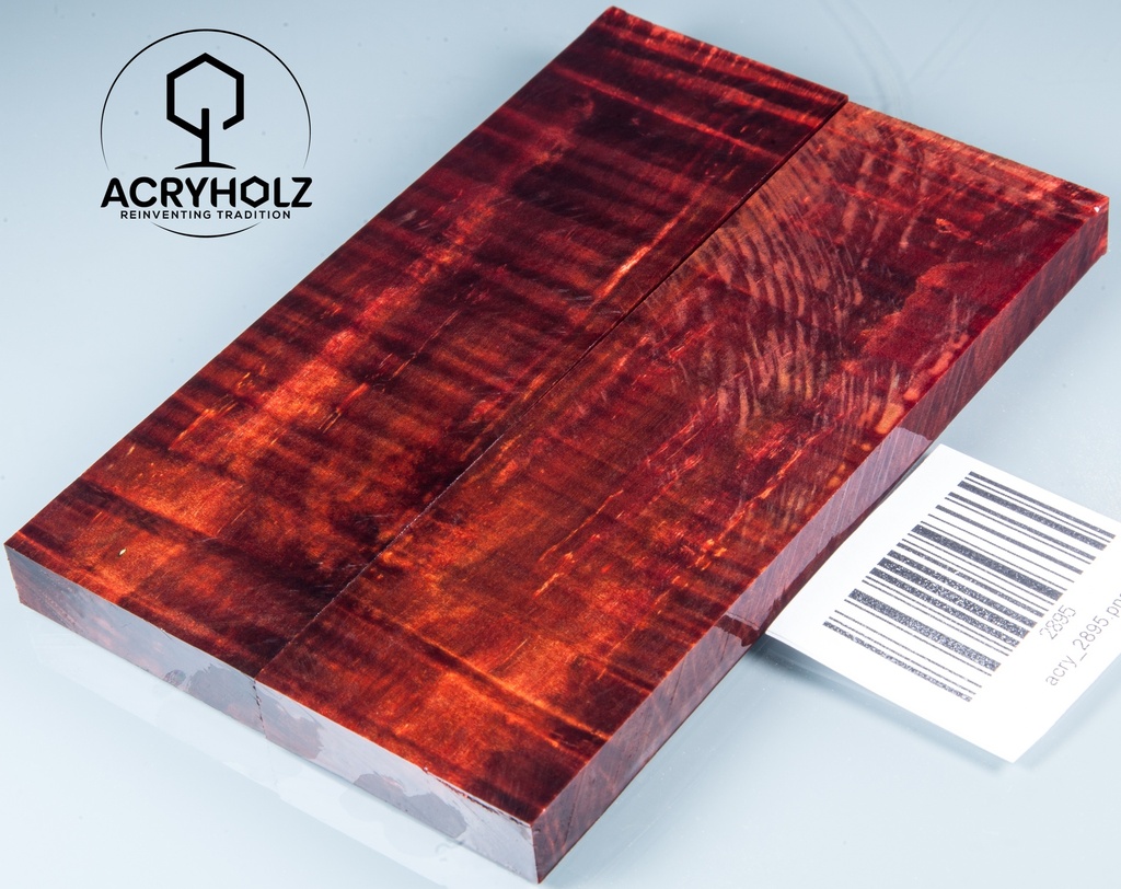 Kastanie Griffschalen stabilisiert | 130x40x10| ACRYHOLZ | Messer | Griffholz 2895