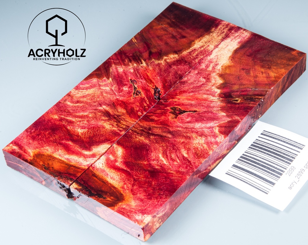 Kastanie Griffschalen stabilisiert | 130x40x10| ACRYHOLZ | Messer | Griffholz 2899
