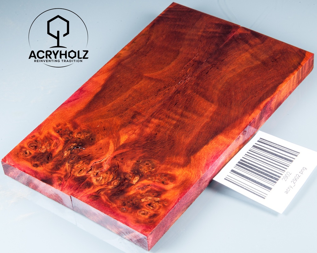 Pappel Griffschalen stabilisiert | 140x44x10| ACRYHOLZ | Messer | Griffholz 2902