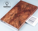 Guancette per manico in radica di noce stabilizzata | 130x40x10 | ACRYHOLZ | 2917