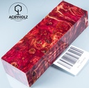 Pappel Maser stabilisiert Griffblock | 130x40x30| ACRYHOLZ | Messergriff 2945
