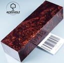 Kastanie Maserholz | Stabilisiertes Griffholz 130x40x30 Messergriff ACRYHOLZ 2953