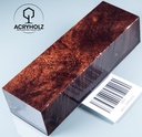 Stabilized Walnut Burl Handle Block | 130x40x30 | ACRYHOLZ | 2956