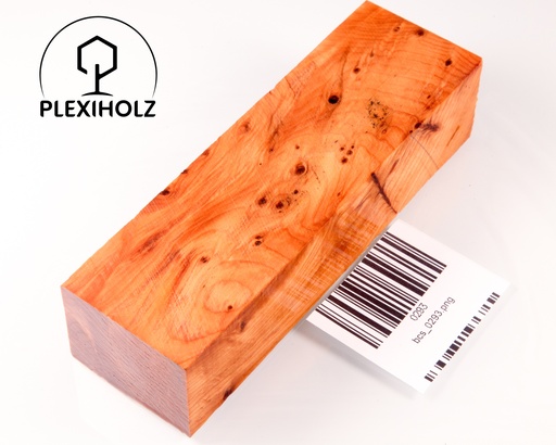 [0293] Radica di Tuia Blocco per Manico Stabilizzato | 120x40x30 | plexiholz | radica manico | 0293