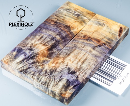 [0710] Kastanie Maser stabilisiert | 120x40x10 | plexiholz | buckeye schalenpaar 0710