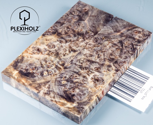 [0711] Kastanie Maser stabilisiert | 120x40x10 | plexiholz | buckeye schalenpaar 0711