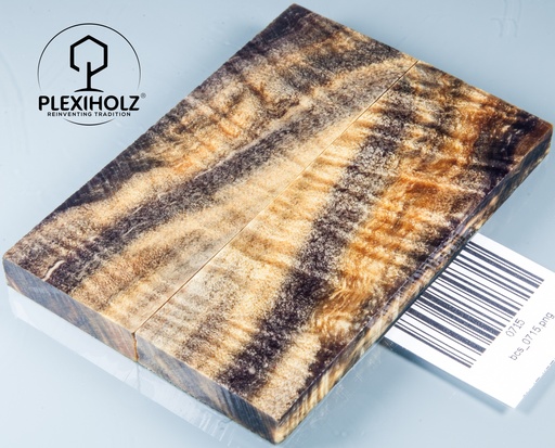 [0715] Kastanie Maser stabilisiert | 120x40x10 | plexiholz | buckeye schalenpaar 0715