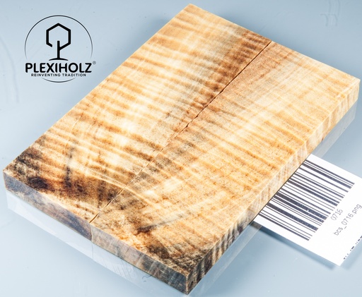 [0716] Kastanie Maser stabilisiert | 120x40x10 | plexiholz | buckeye schalenpaar 0716