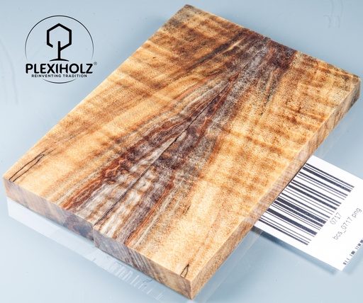 [0717] Kastanie Maser stabilisiert | 120x40x10 | plexiholz | buckeye schalenpaar 0717