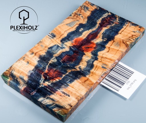 [0780] Box Elder Maser stabilisiert | plexiholz | 160x45x10 | Griffschalenpaar 0780