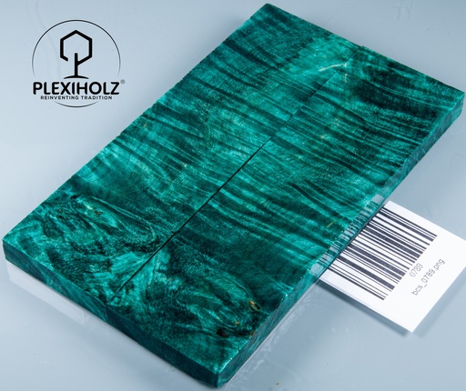 [0789] Kastanie Maser stabilisiert | plexiholz | 150x42x10 | Griffschalenpaar 0789