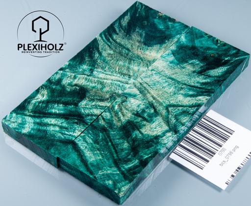 [0798] Pappel Griffschalen stabilisiert | 130x40x10 | plexiholz | Messer | Griffholz 0798