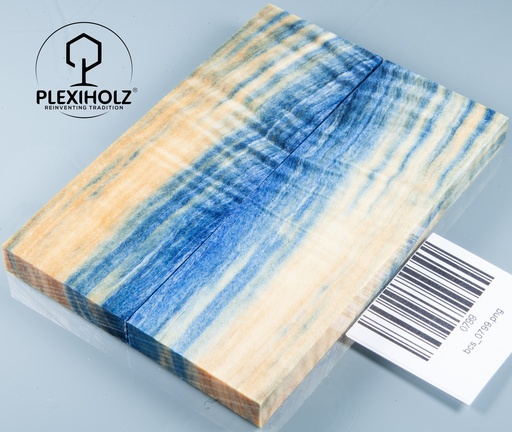 [0799] Pappel Griffschalen stabilisiert | 120x40x10| plexiholz | Messer | Griffholz 0799