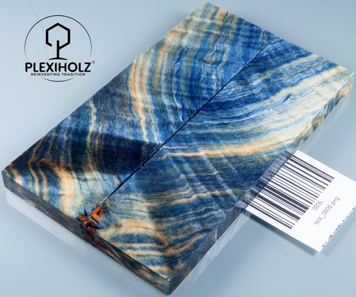 [0806] Pappel Griffschalen stabilisiert | 140x40x10| plexiholz | Messer | Griffholz 0806