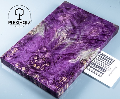 [0834] Box Elder Maser stabilisiert | plexiholz | 140x45x10 | Griffschalenpaar 0834