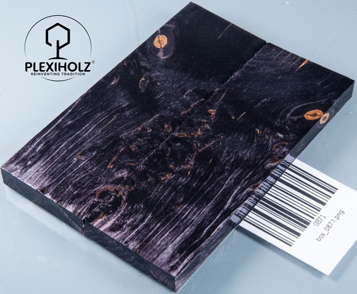 [0871] Karelische Maserbirke stabilisiert | 120x40x10 | plexiholz | Griffmaterial 0871 