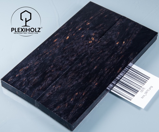 [0875] Karelische Maserbirke stabilisiert | 140x40x10 | plexiholz | Griffmaterial 0875