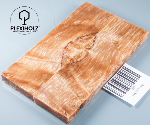 [0880] Karelische Maserbirke stabilisiert | 140x40x10 | plexiholz | Griffmaterial 0880