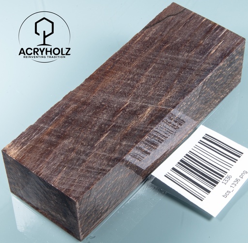 [1336] Buche gestockt stabilisiert Griffblock | 120x43x29 | Messergriff 1336