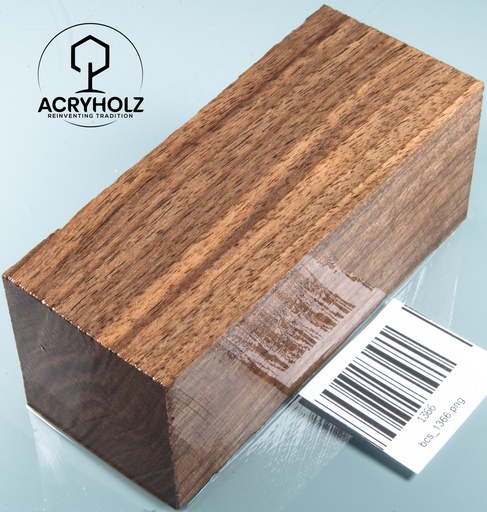 [1366] Walnut Turning Wood Stabilized | 120x50x50 | acryholz | Drechseln | 1366