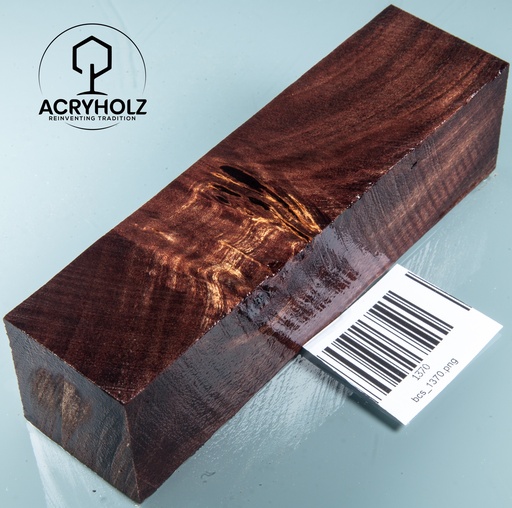 [1370] Radica di Pioppo Stabilizzato Legno da Tornio | 150x40x40 | ACRYHOLZ | Manico per Coltello 1370