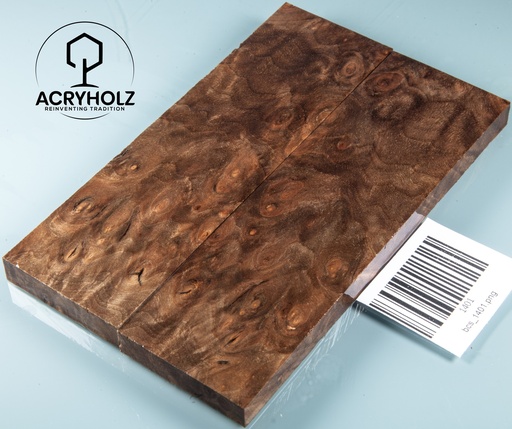 [1401] Walnuss Maser | 150x44x10 | acryholz | Griffschalen stabilisiert 1401