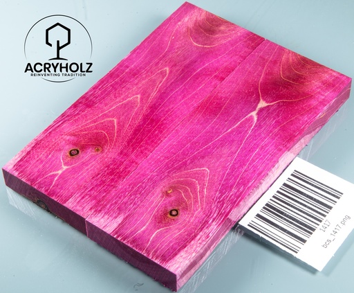 [1417] Ahorn Griffschalen stabilisiert | 120x40x10 | acryholz | Messergriff | 1417