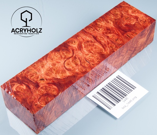 [1445] Ahorn Maser Griffblock stabilisiert | 150x40x28 | acryholz | 1445