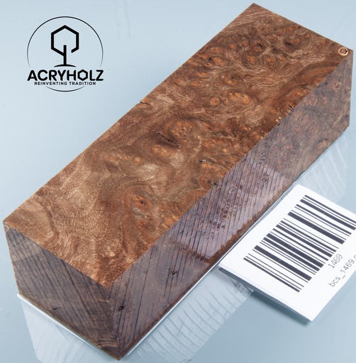 [1469] Walnuss Griffblock stabilisiert | 120x40x35 | acryholz | 1469