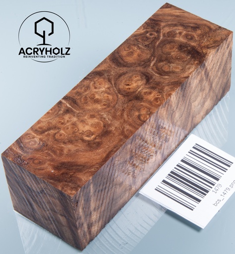 [1479] Nussbaum Maser stabilisiert | 120x40x40 | acryholz | Drechselholz Drechseln 1479