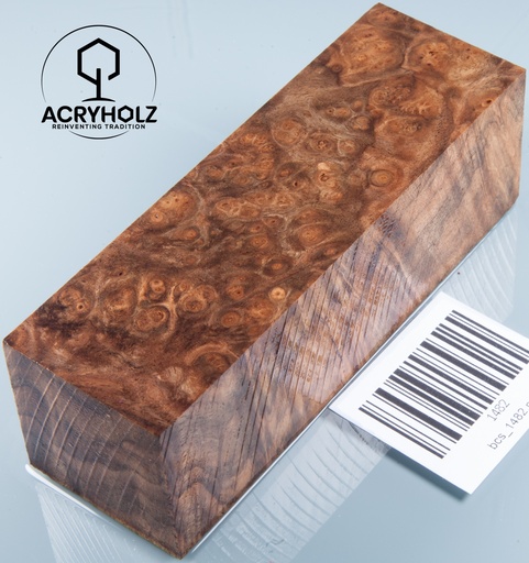 [1482] Nussbaum Maser stabilisiert | 120x40x40 | acryholz | Drechselholz Drechseln 1482