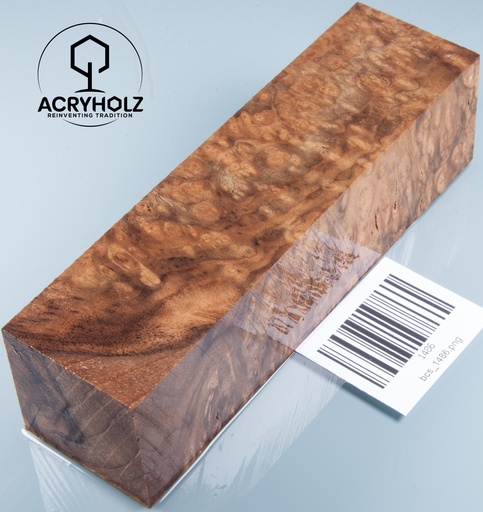 [1486] Nussbaum Maser stabilisiert | 150x40x40 | acryholz | Drechselholz Drechseln 1486