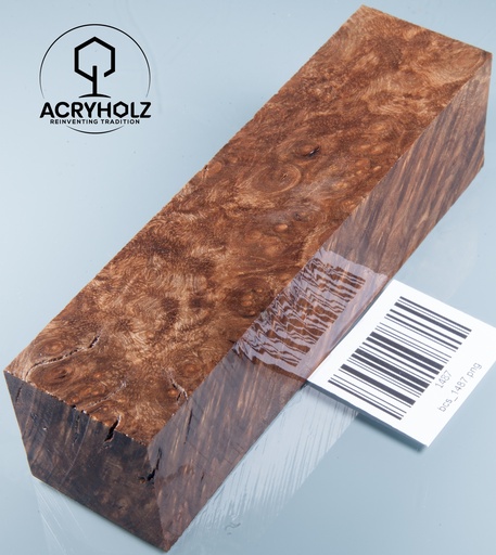 [1487] Nussbaum Maser stabilisiert | 150x40x40 | acryholz | Drechselholz Drechseln 1487