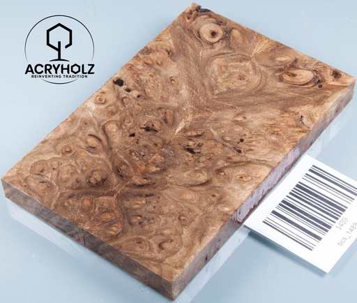 [1489] Walnuss Maser | 120x40x10 | acryholz | Griffschalen stabilisiert 1489