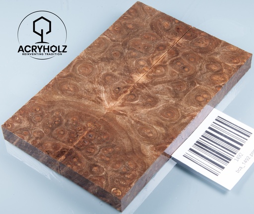 [1492] Walnuss Maser | 120x40x10 | acryholz | Griffschalen stabilisiert 1492