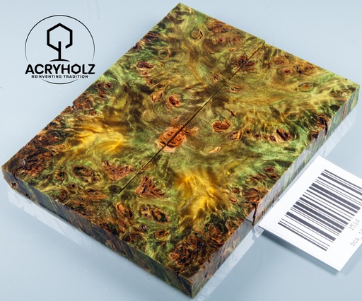 [1514] Kastanie Maser stabilisiert | 120x45x10 | acryholz | schalenpaar 1514