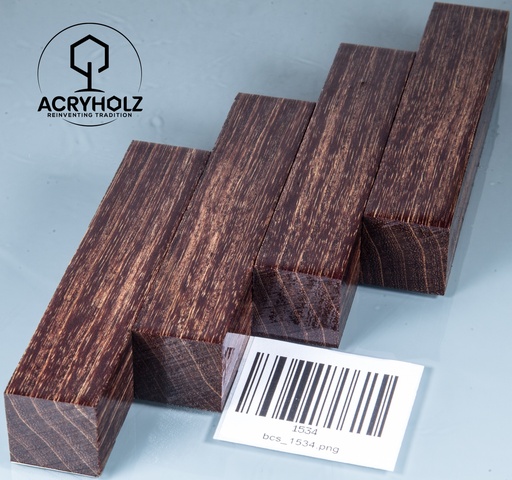 [1534] Esche Stiftrohling  braun stabilisiert | 100x20x20 | acryholz | 1534