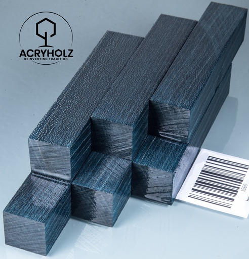 [1560] Ahorn Stiftrohling cyan stabilisiert | 100x20x20 | acryholz | 1560